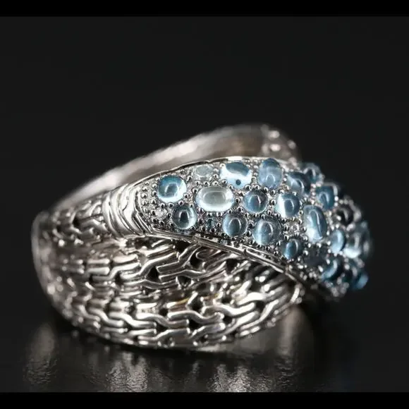 NWT John Hardy Classic Chain Overlap Ring $1295